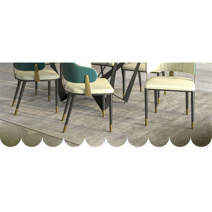 Aria Series Modern Dining Chair in Green Set of 2