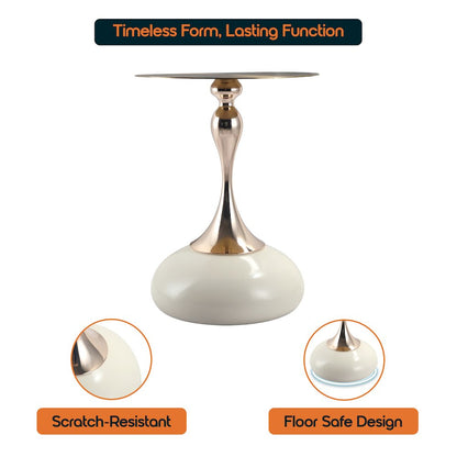 Savoy Collection Modern End Table In White