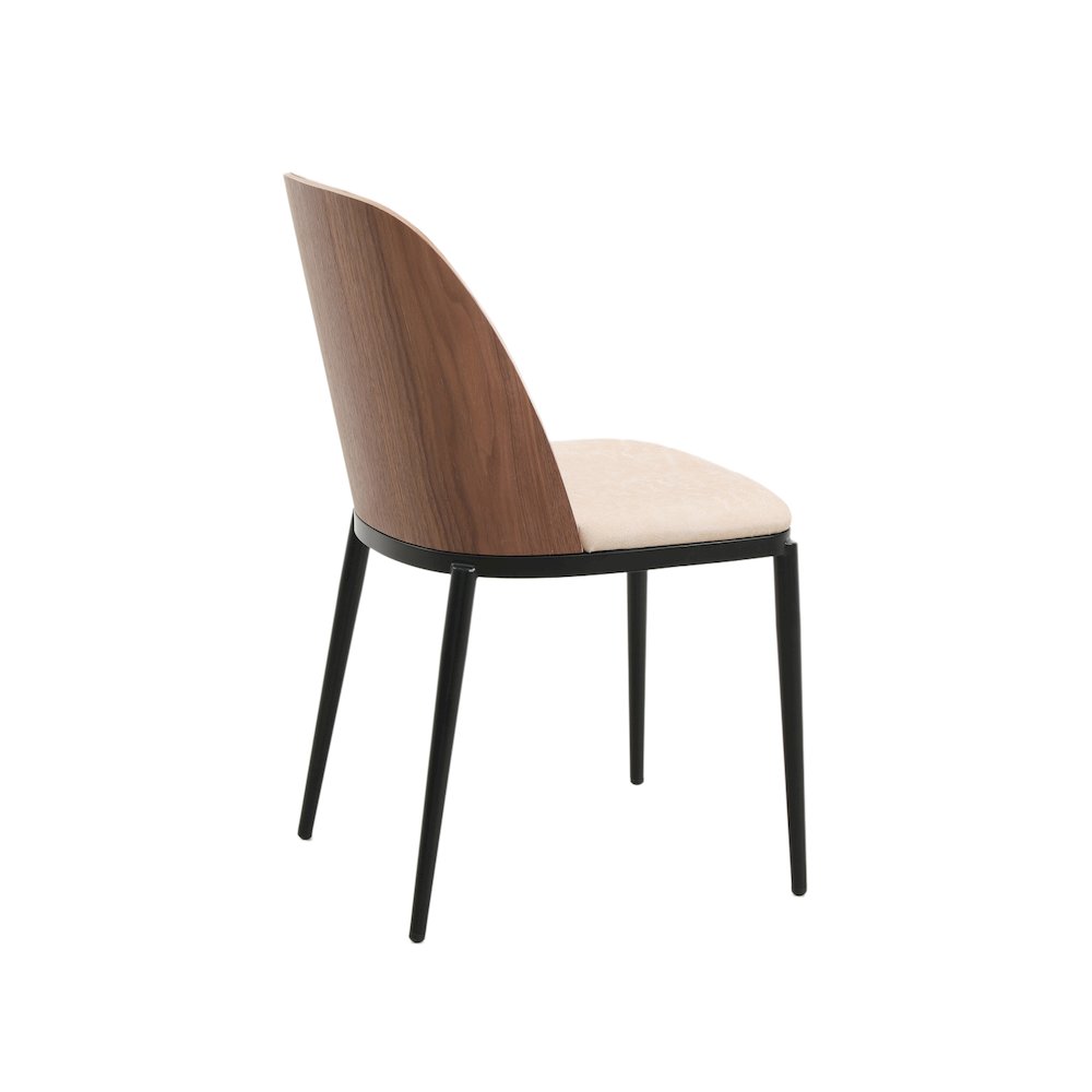 Zayle 7-Piece Dining Set with 55" Dining Side Chair in Walnut/Light Brown