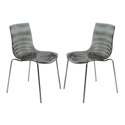 Astor Water Ripple Design Dining Chair Set of 2