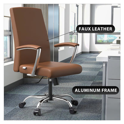 Evander Series Office Chair in Dark Brown Leather