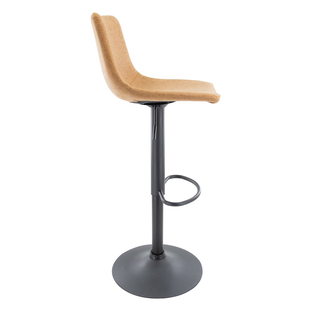 Tilbury Modern Adjustable Bar Stool in Light Brown