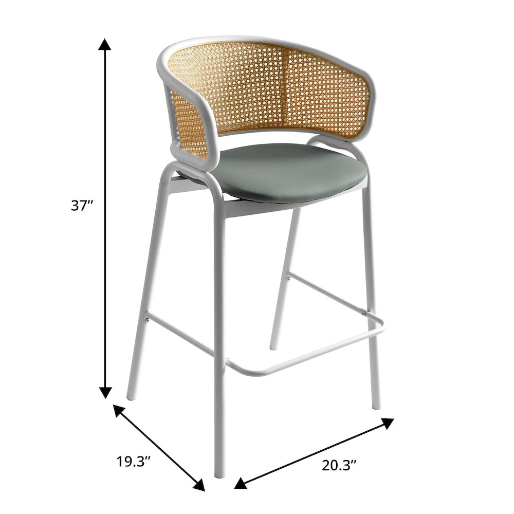 Ervilla Wicker Bar Stool Set of 2
