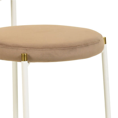 Euston Collection Modern Dining Chair White Frame In Brown