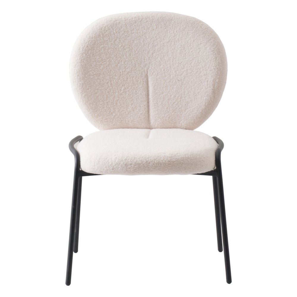 Celestial Mid-Century Modern Boucle Dining Side Chair