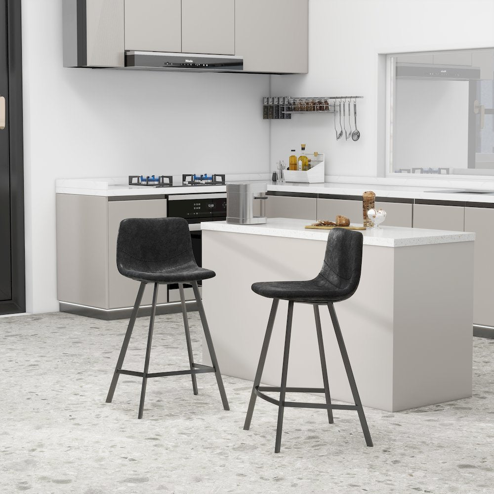 Elland - Counter stool -Charcoal Black