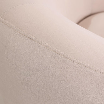 Faze Collection Modern Single Seater Sofa in Beige Velvet