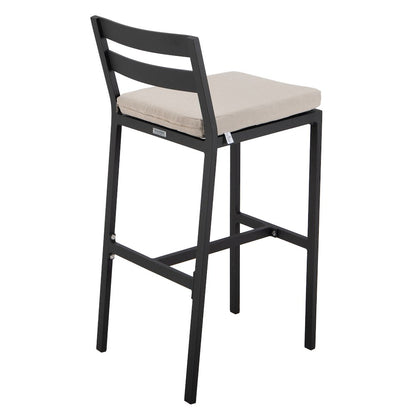 Chelsea Collection Modern Aluminum Outdoor Bar Chair Set of 4