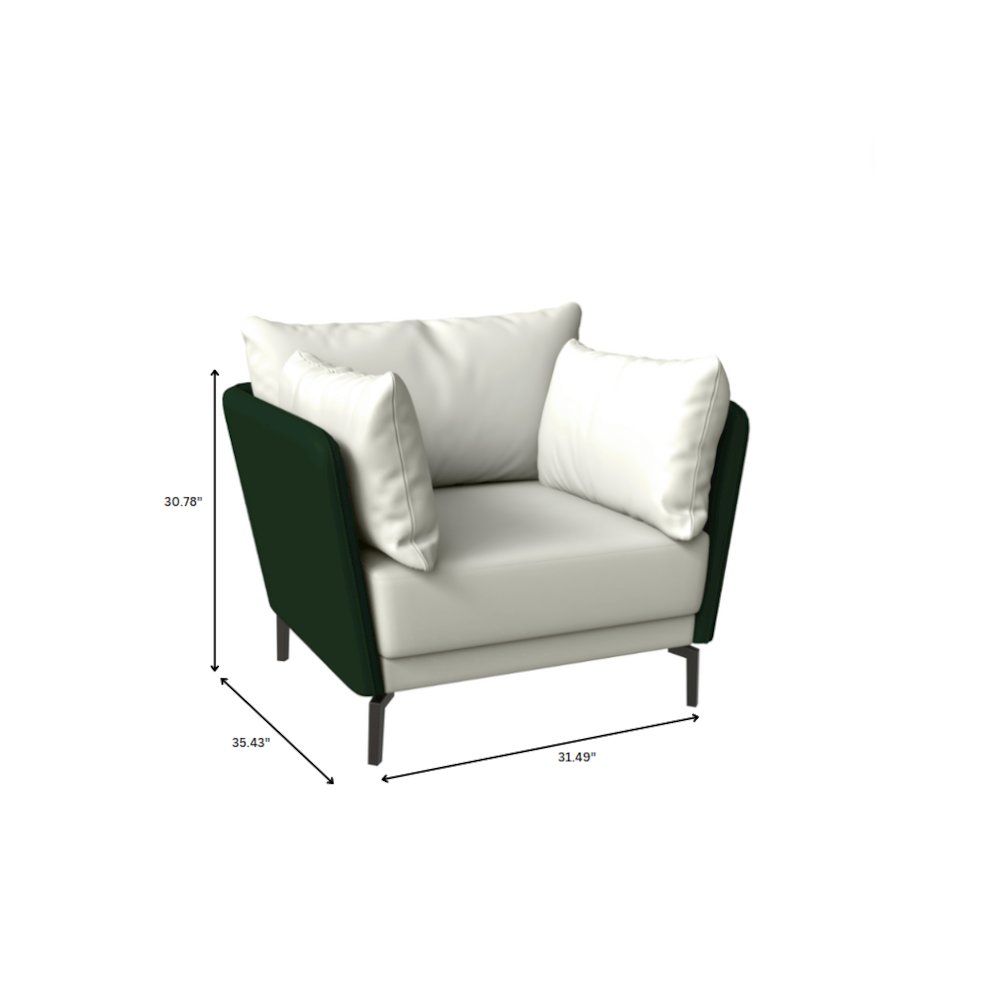 Luxify Collection Single Seater Sofa in Green