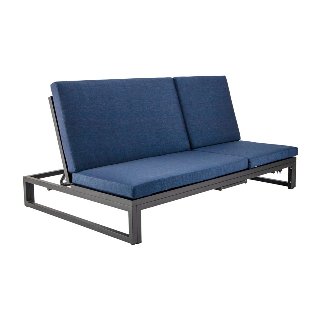 Chelsea Convertible Lounge Reclining Double Chaise With Cushions