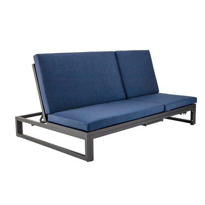 Chelsea Convertible Lounge Reclining Double Chaise With Cushions