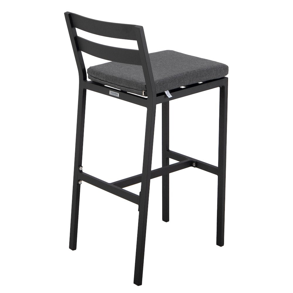 Chelsea Collection Modern Aluminum Outdoor Bar Chair Set of 2