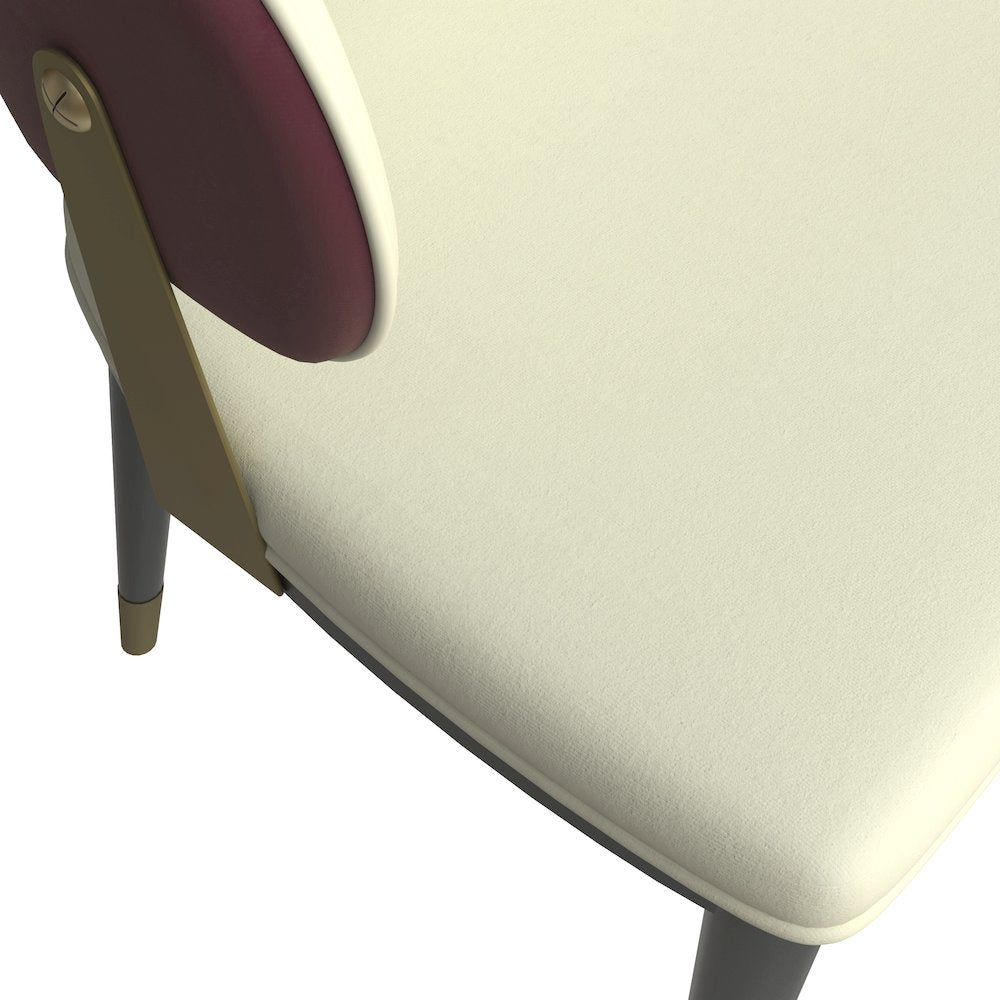 Aria Series Modern Dining Chair in Red Set of 4