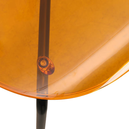 Modern Oyster Transparent Side Chair in Black Base