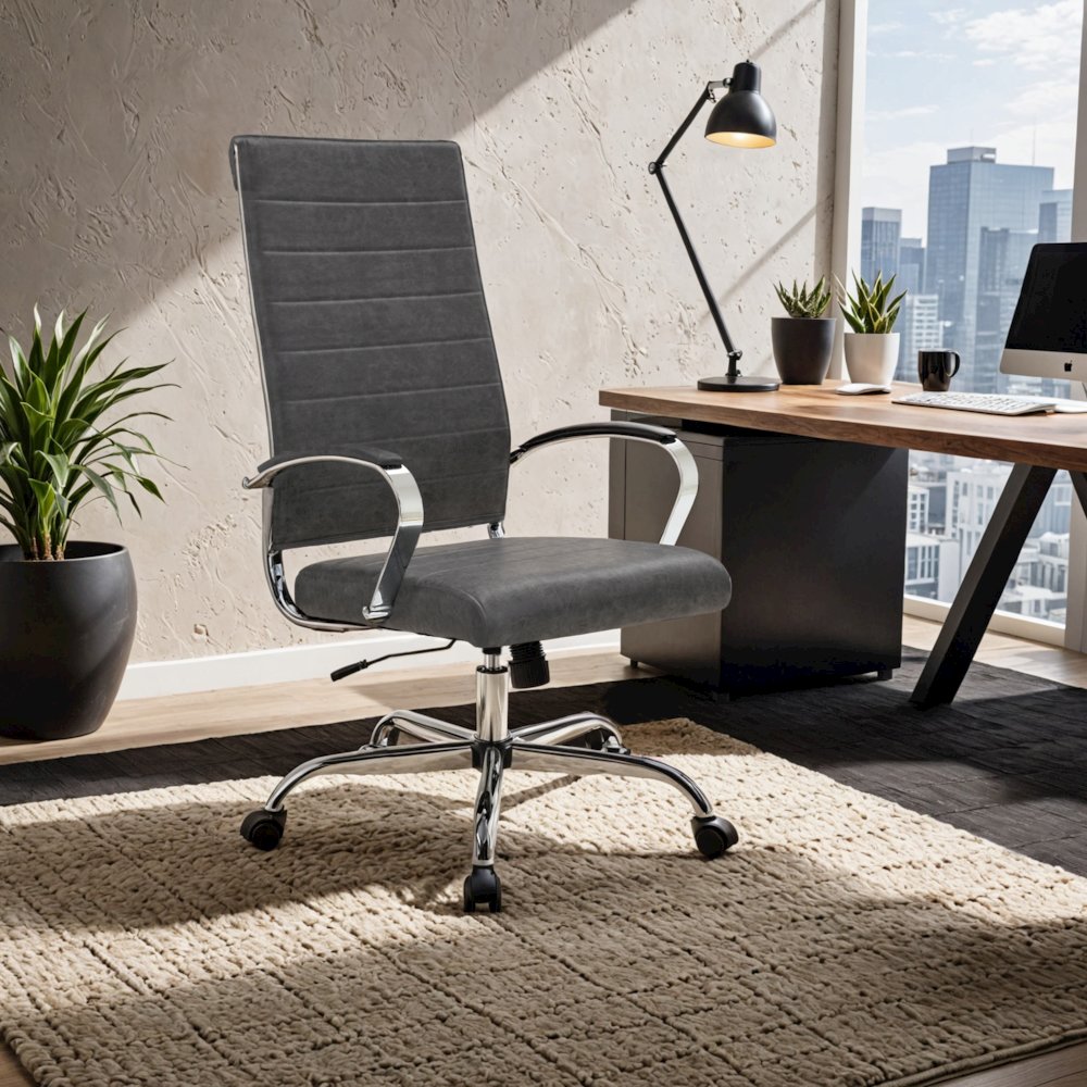 Benmar High-Back Leather Office Chair