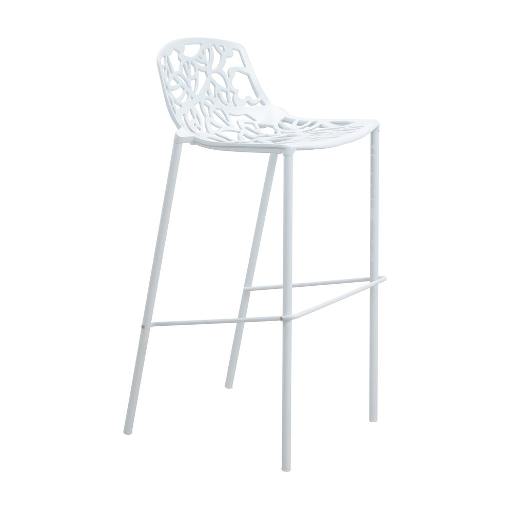 Devon Mid-Century Modern Aluminum Bar Stool