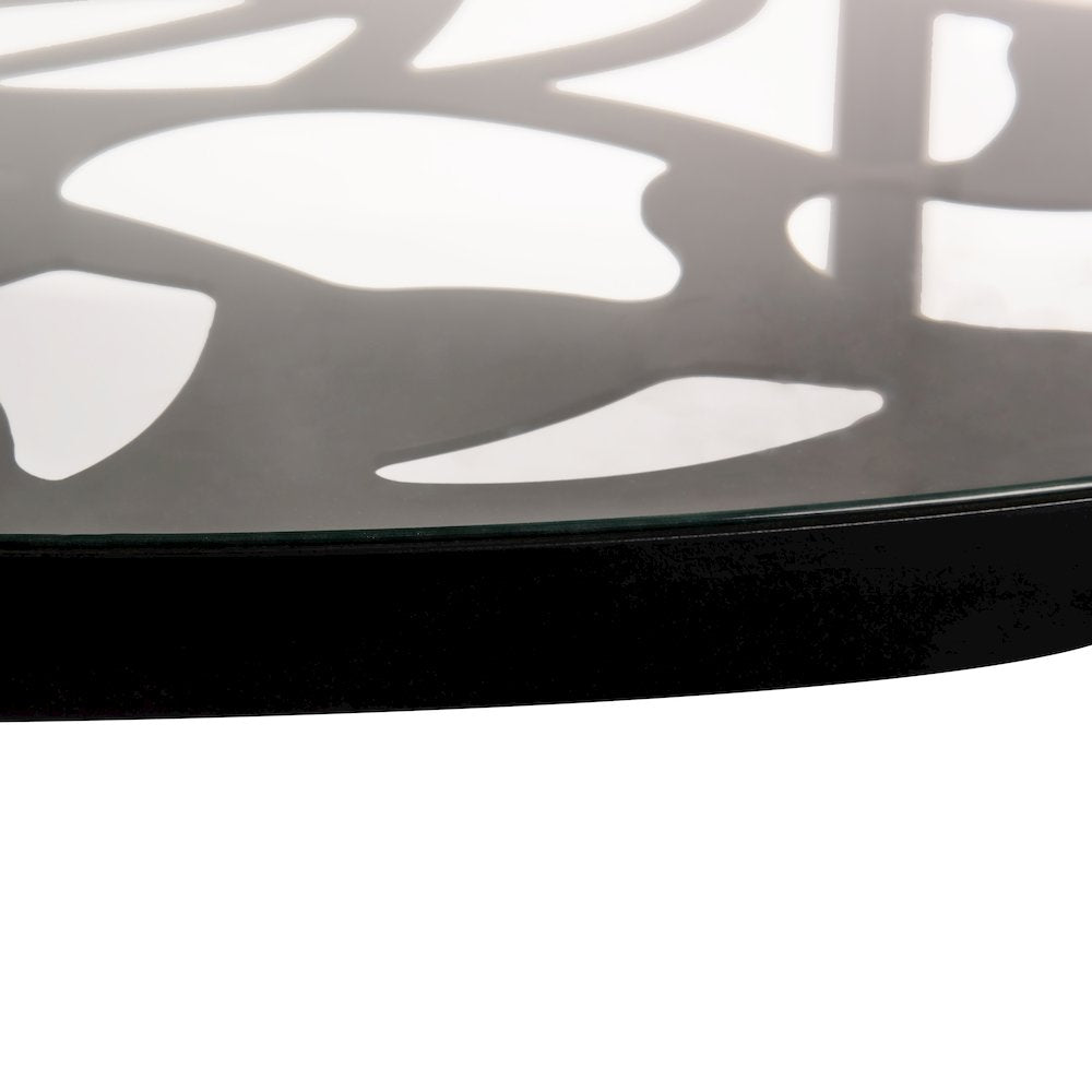 Devon Tree Design Glass Top Aluminum Base Indoor Outdoor Dining Table