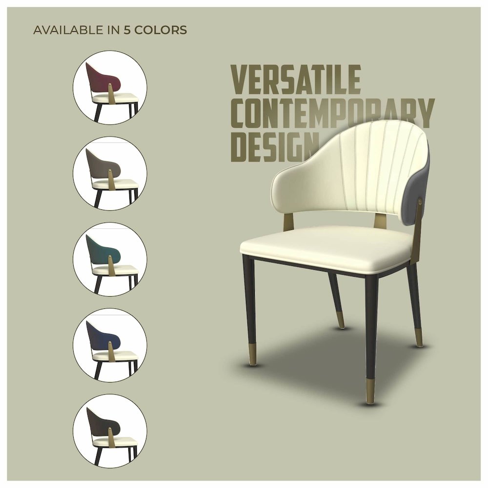 Aria Series Modern Dining Chair in Grey Set of 4