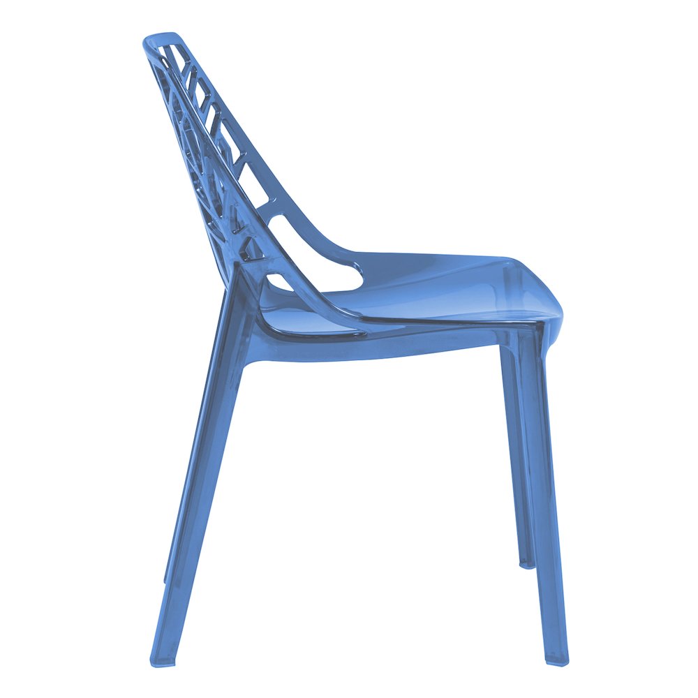 Cornelia Modern Spring Cut-Out Tree Design Stackable Dining Chair