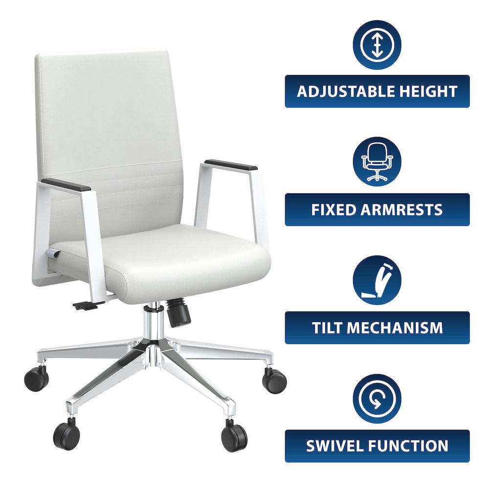 Aleen Office Chair in White