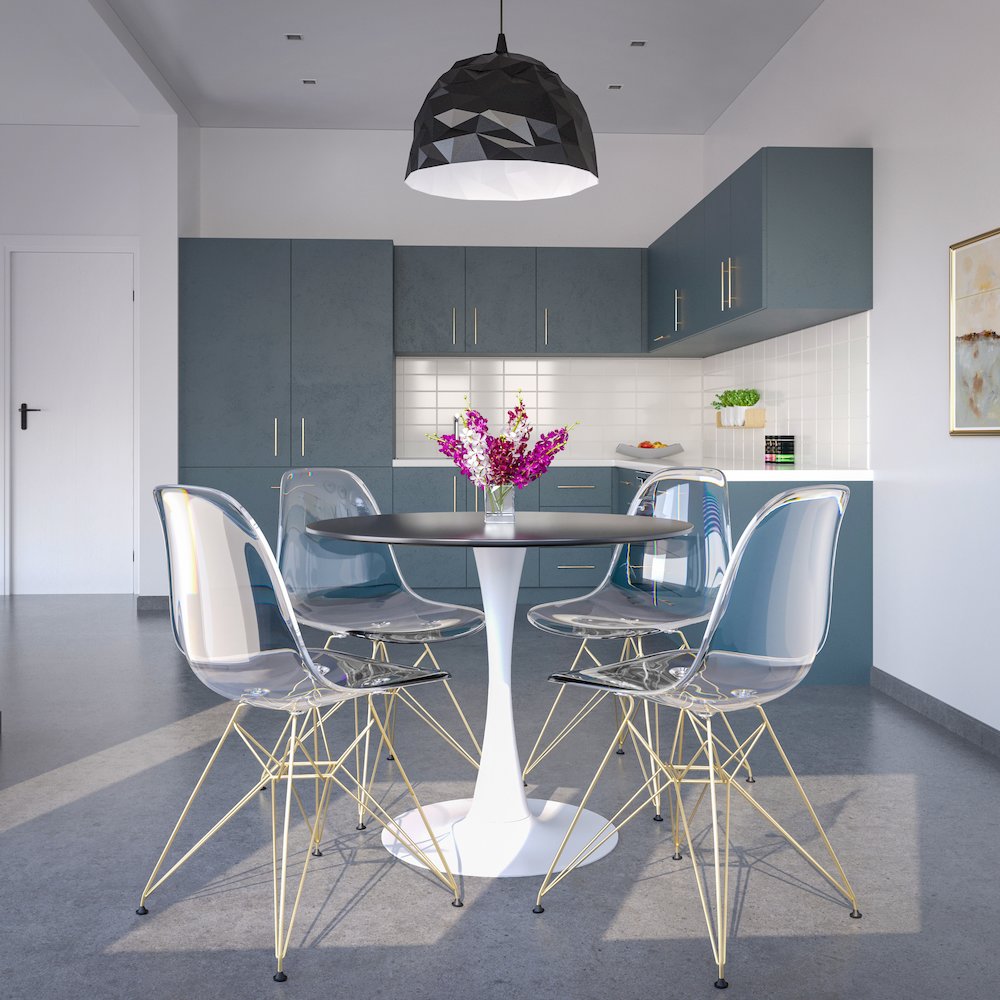 5-Piece Dining Set with 35" Round Dining Table