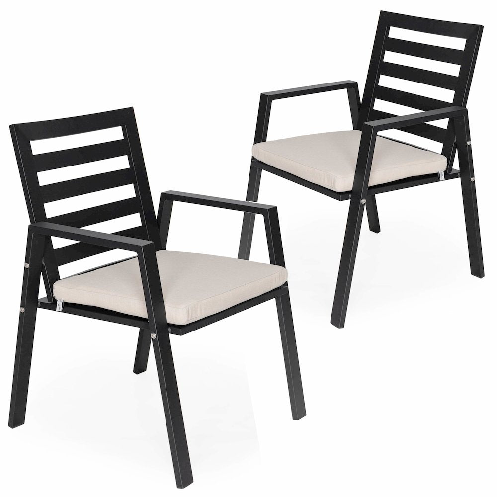Chelsea Modern Patio Dining Armchair Set of 2