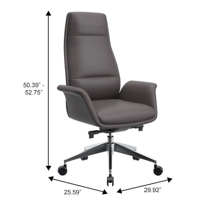 Summit Series Tall Office Chair In Grey Leather