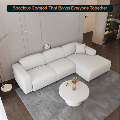 Whisper 4-Seater Conversation Set With a Chaise Lounge Chair in Beige