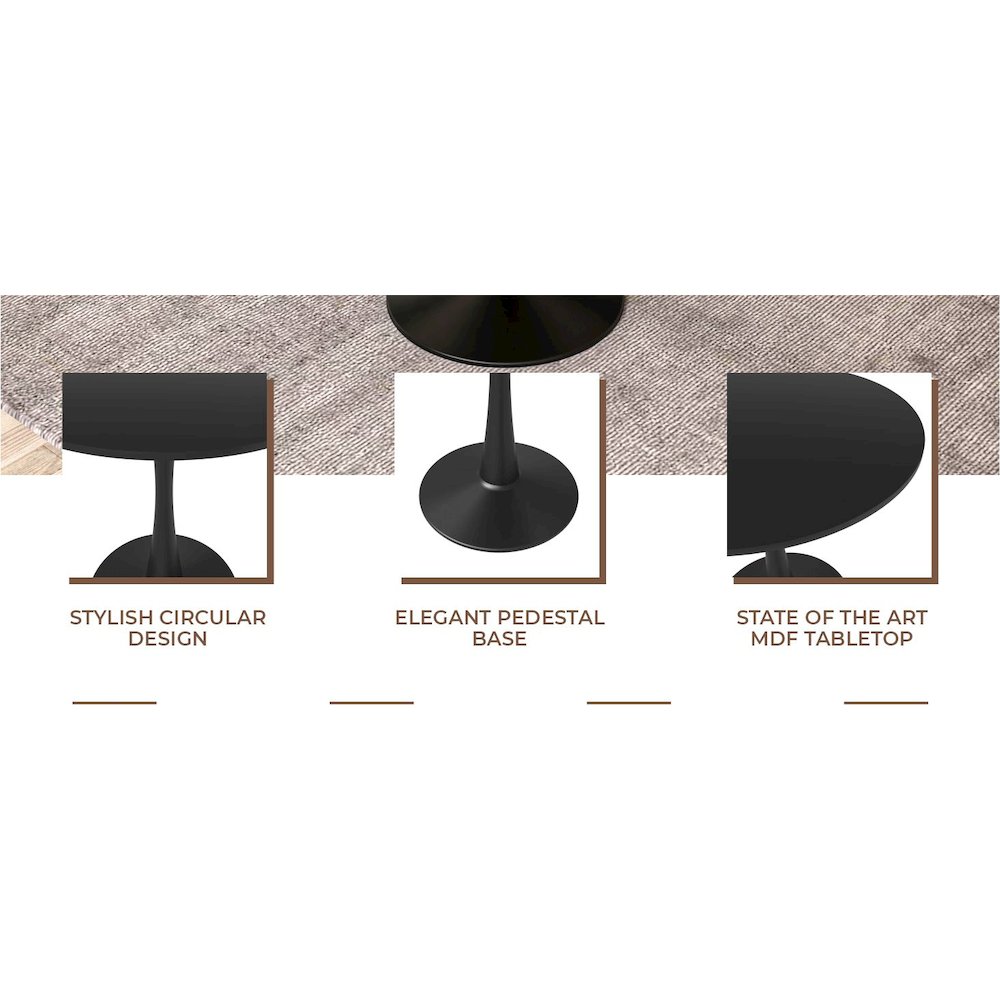 Aria Series Modern Dining Chair in Red Set of 2