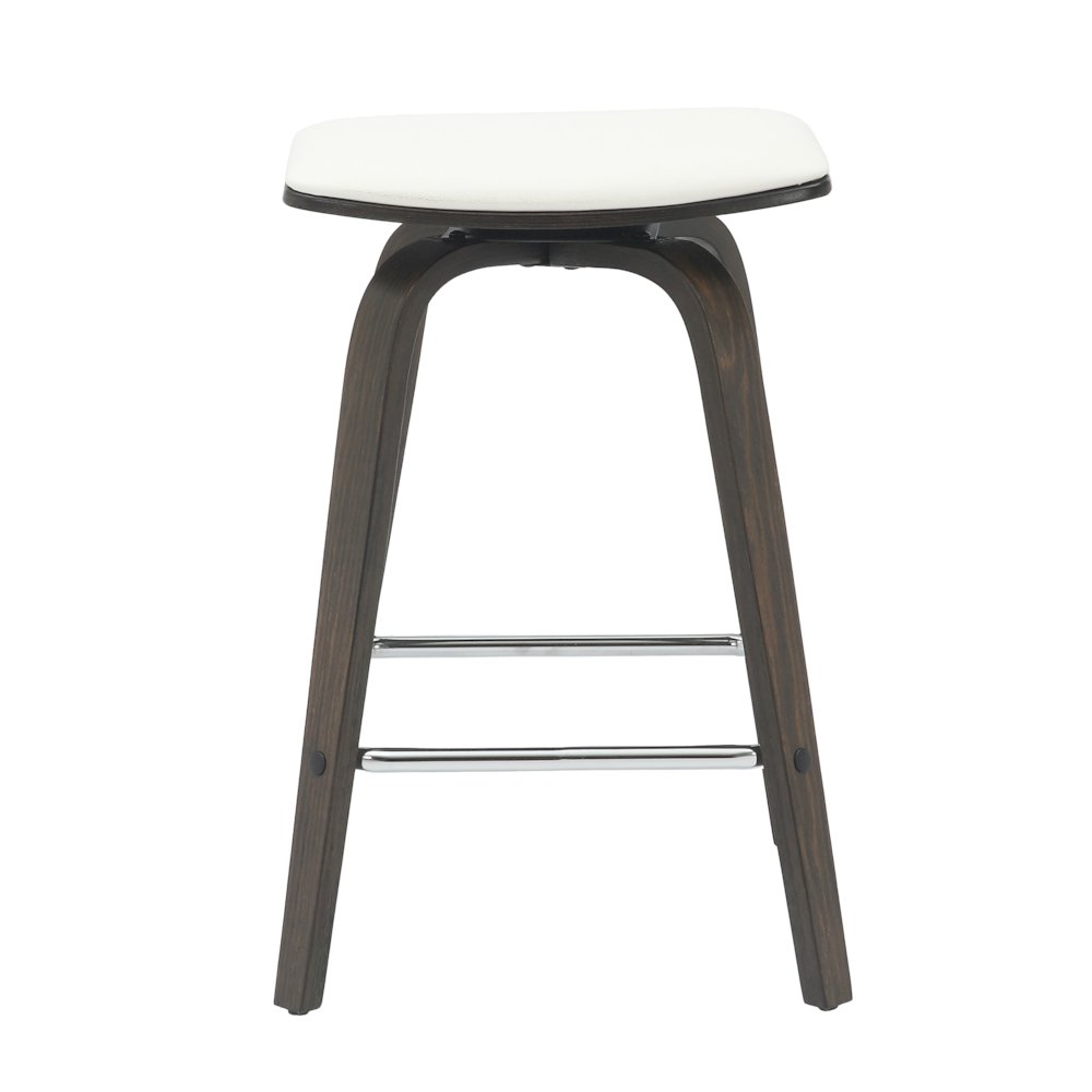 Wooden Counter Stool in White