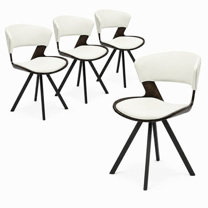 Modern Oyster Side Chair in Transparent Orange with Chromed Base
