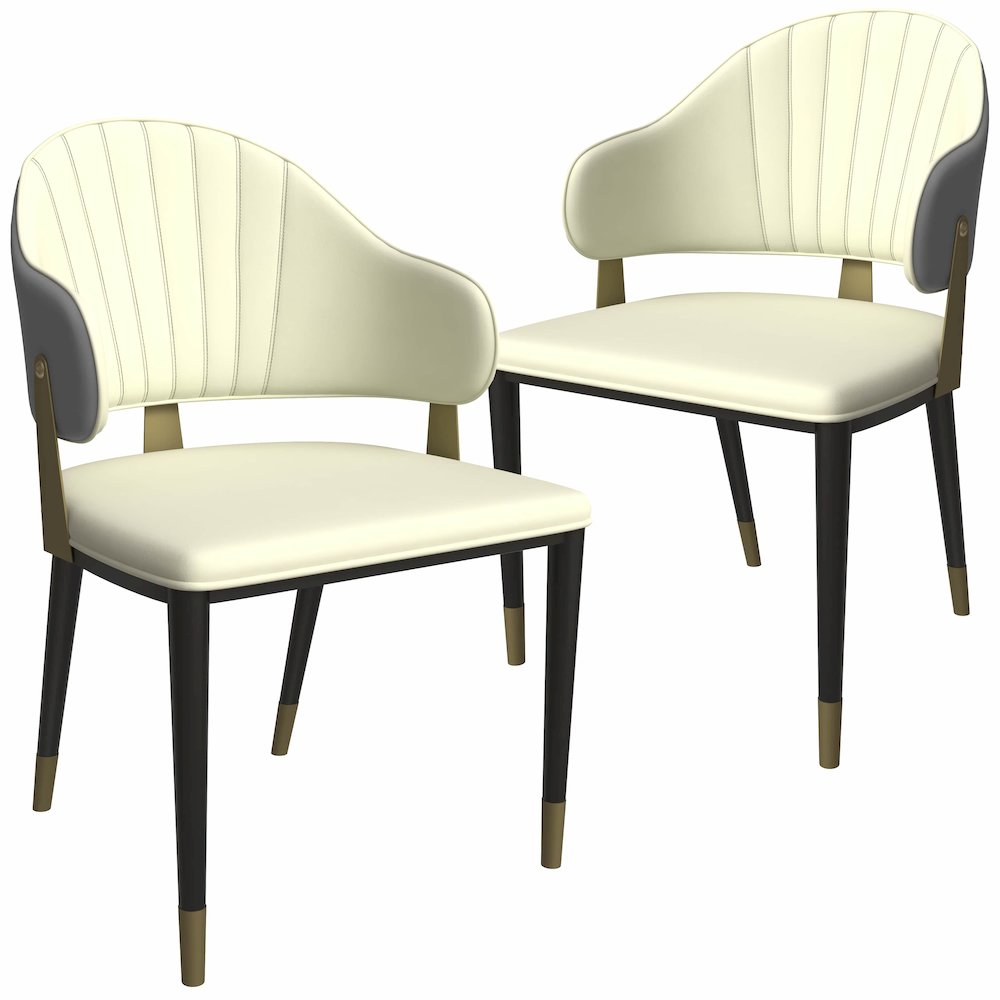 Aria Series Modern Dining Chair in Grey Set of 2