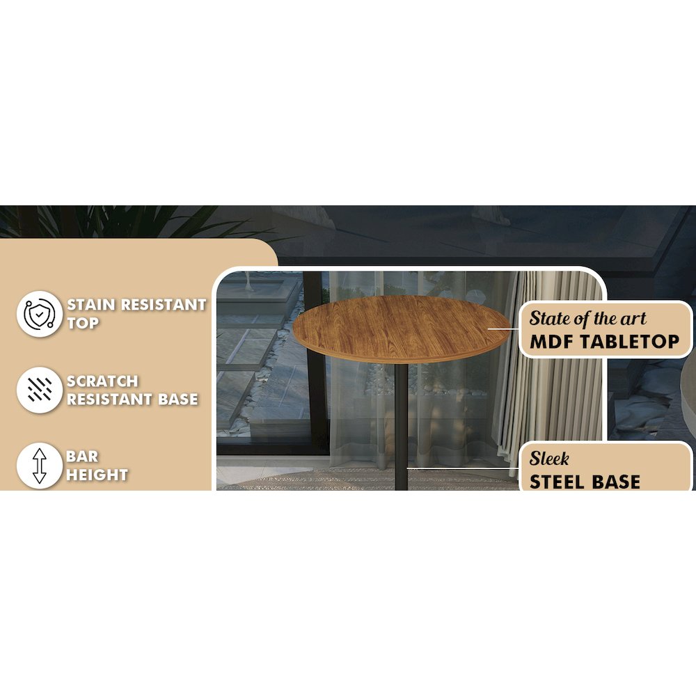 Verve Collection Modern Bar Height Table