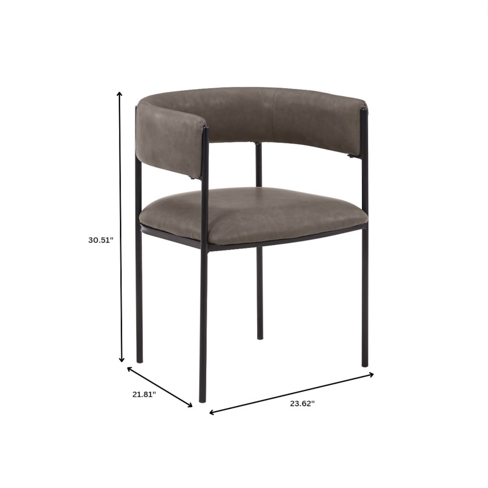 Cyril Collection Modern Chair in Charcoal