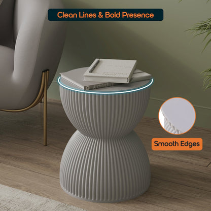 Modern Side End Table Spire Series In Grey