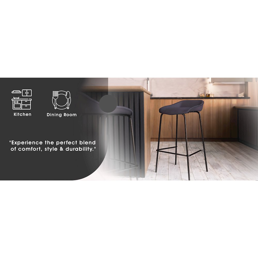 Servos Modern Barstool in Black