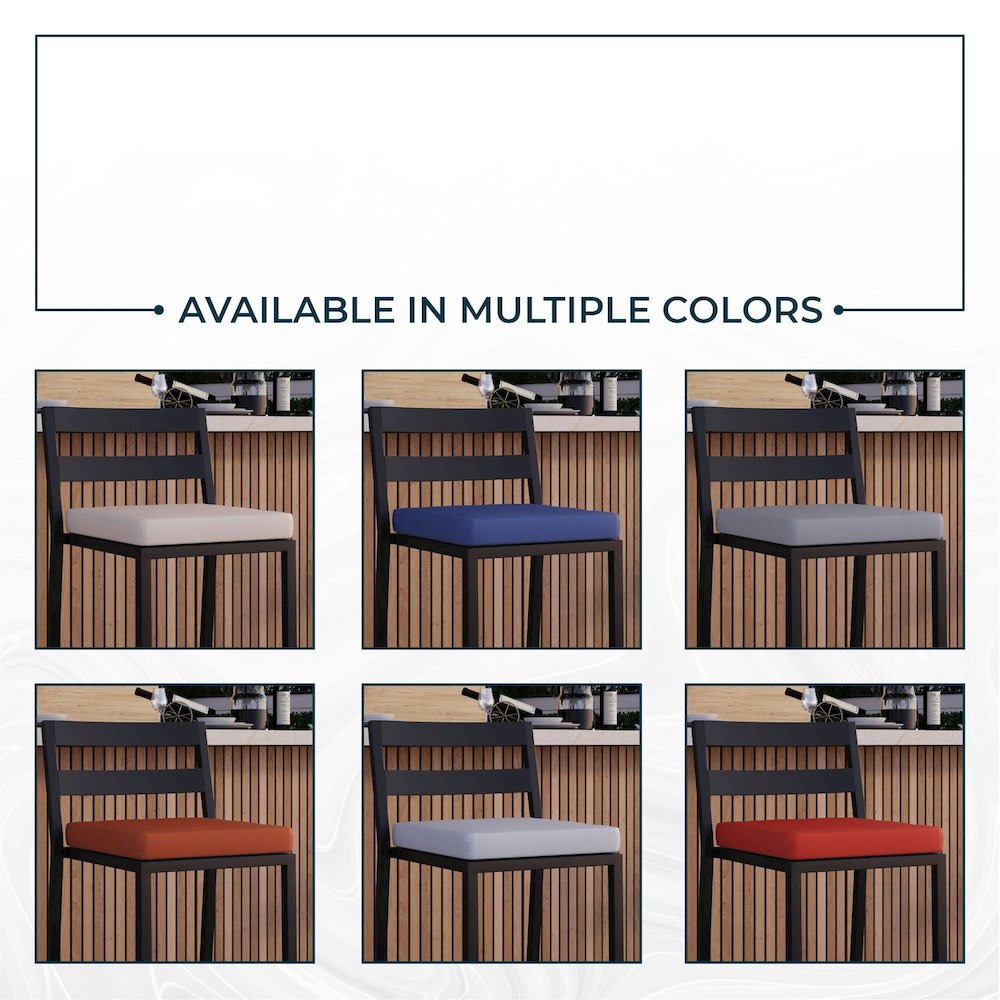Chelsea Collection Modern Aluminum Outdoor Bar Chair Set of 4