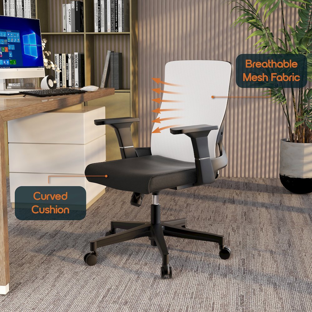 Office Brio Series Office Task Chair In White