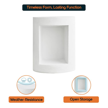 Modern Side End Table Nook Series In White