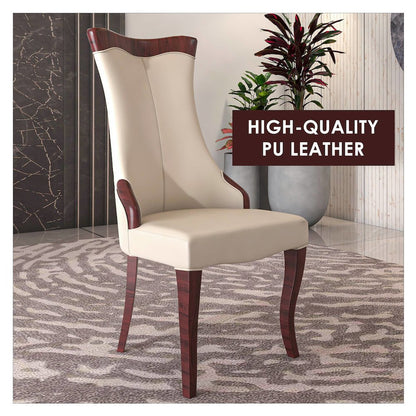 Novara Collection Modern Wooden Dining Chair in Light Toupe Set of 2