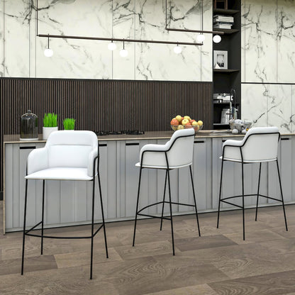 Axis Collection Modern Bar height Chair in White