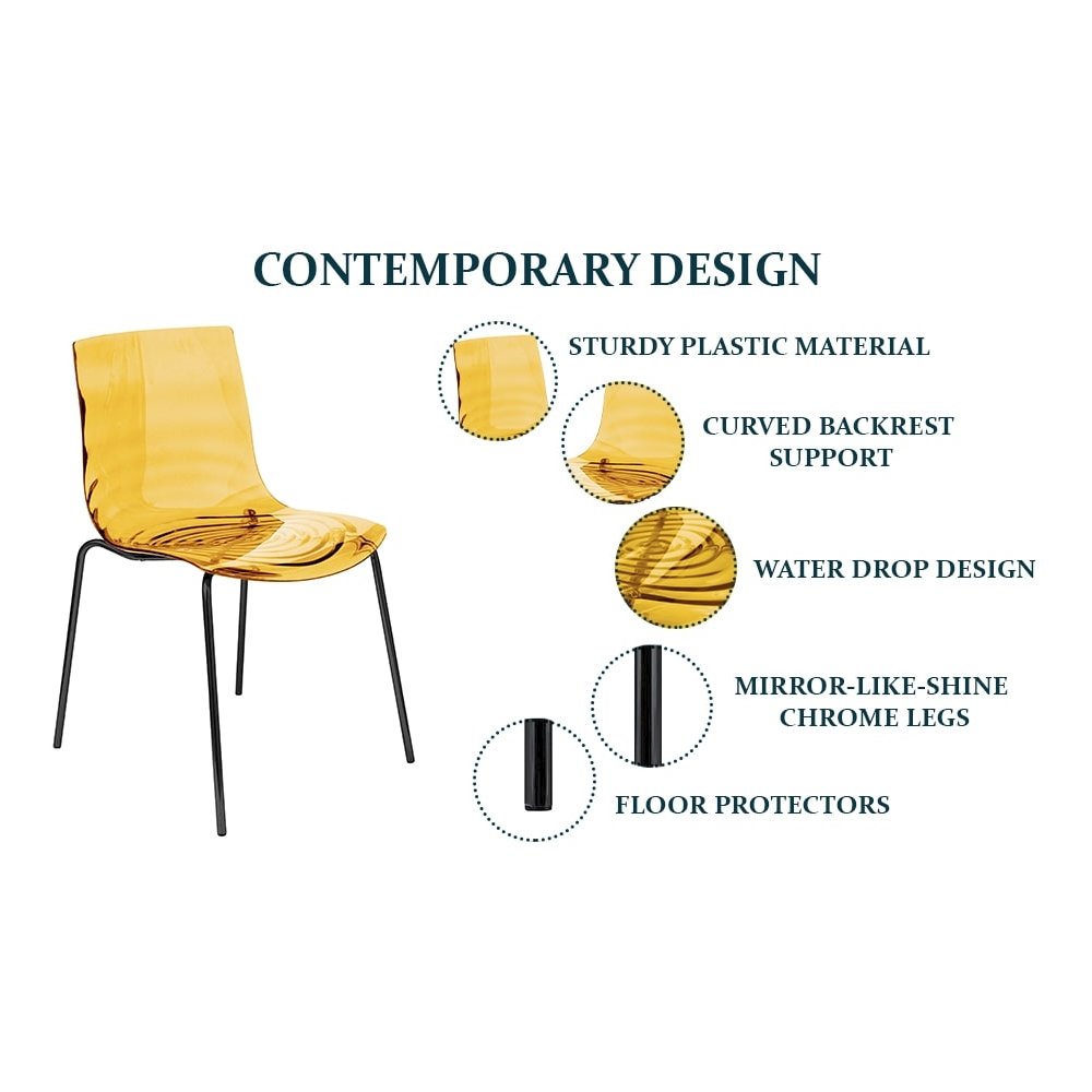 Astor Water Ripple Design Dining Chair