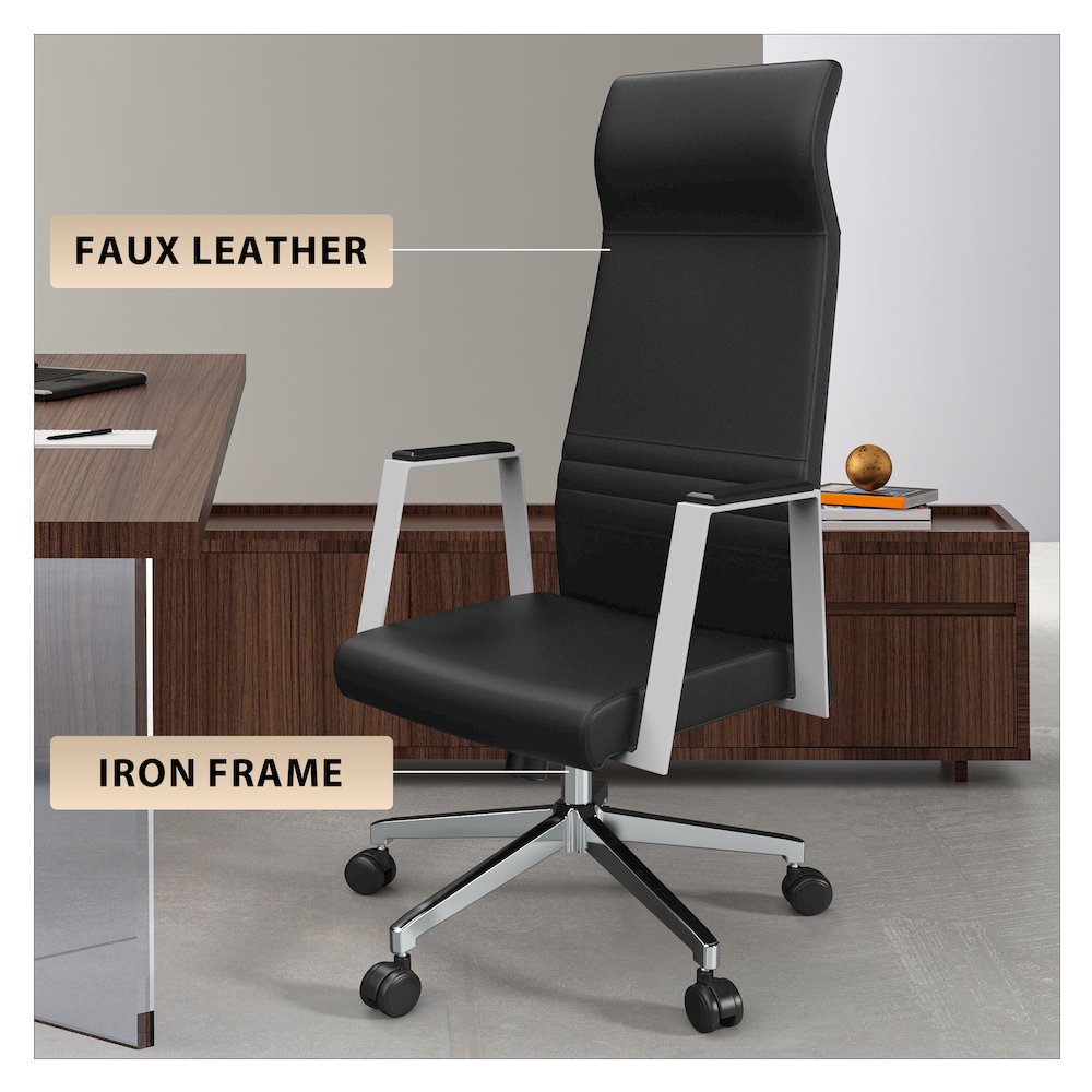 Aleen High-Back Office Chair in Black