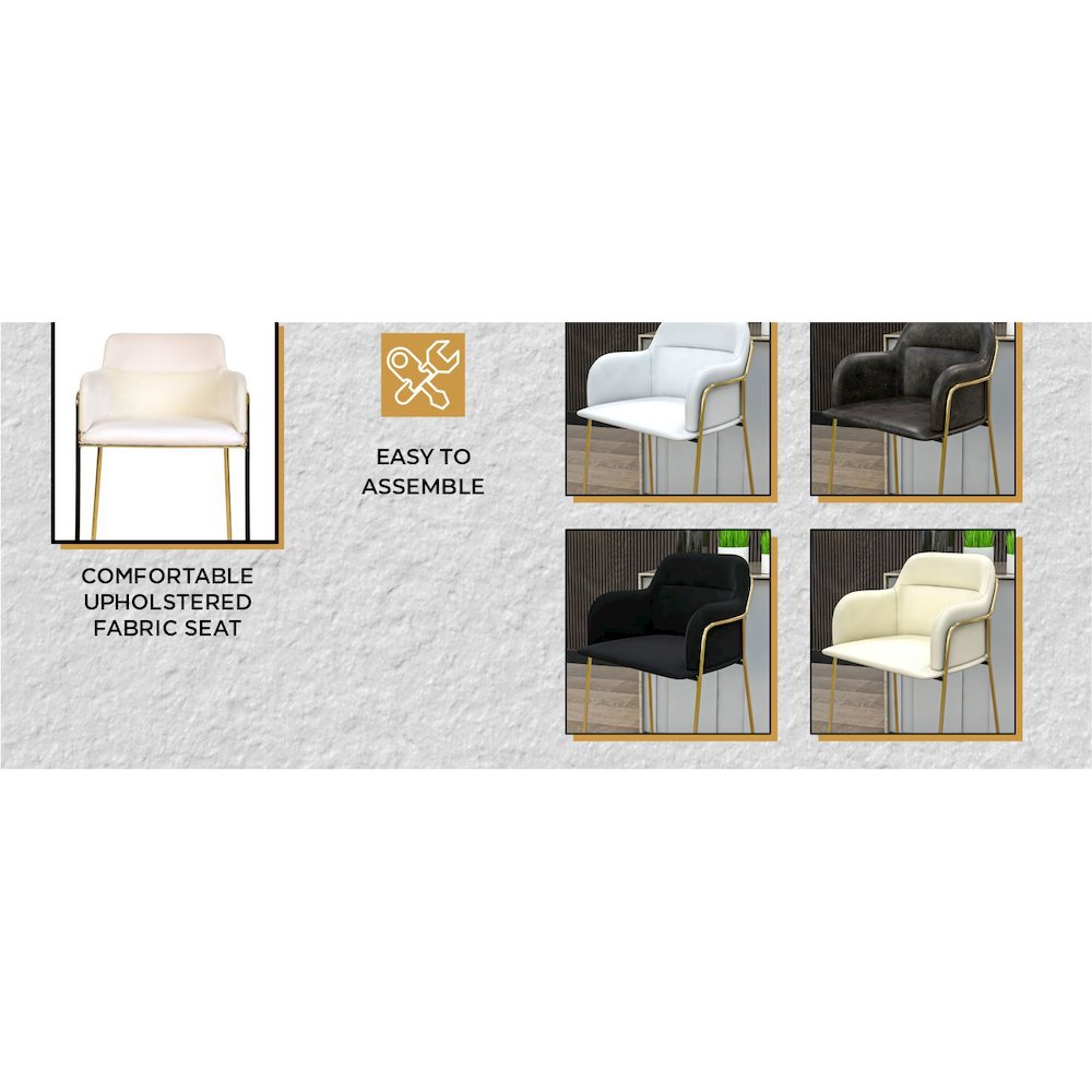 Lincoln Modern Mid-Century Upholstered Velvet Loveseat with Gold Frame
