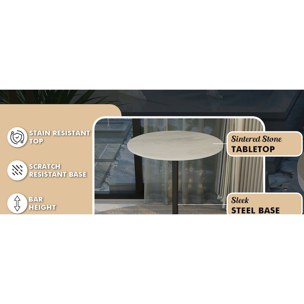 Verve Collection Modern Bar Height Table
