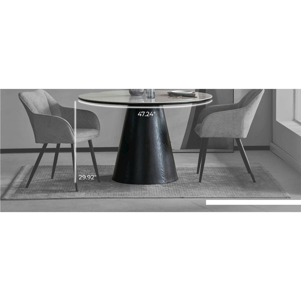 Axis Collection Modern Gold Dining Chair in White