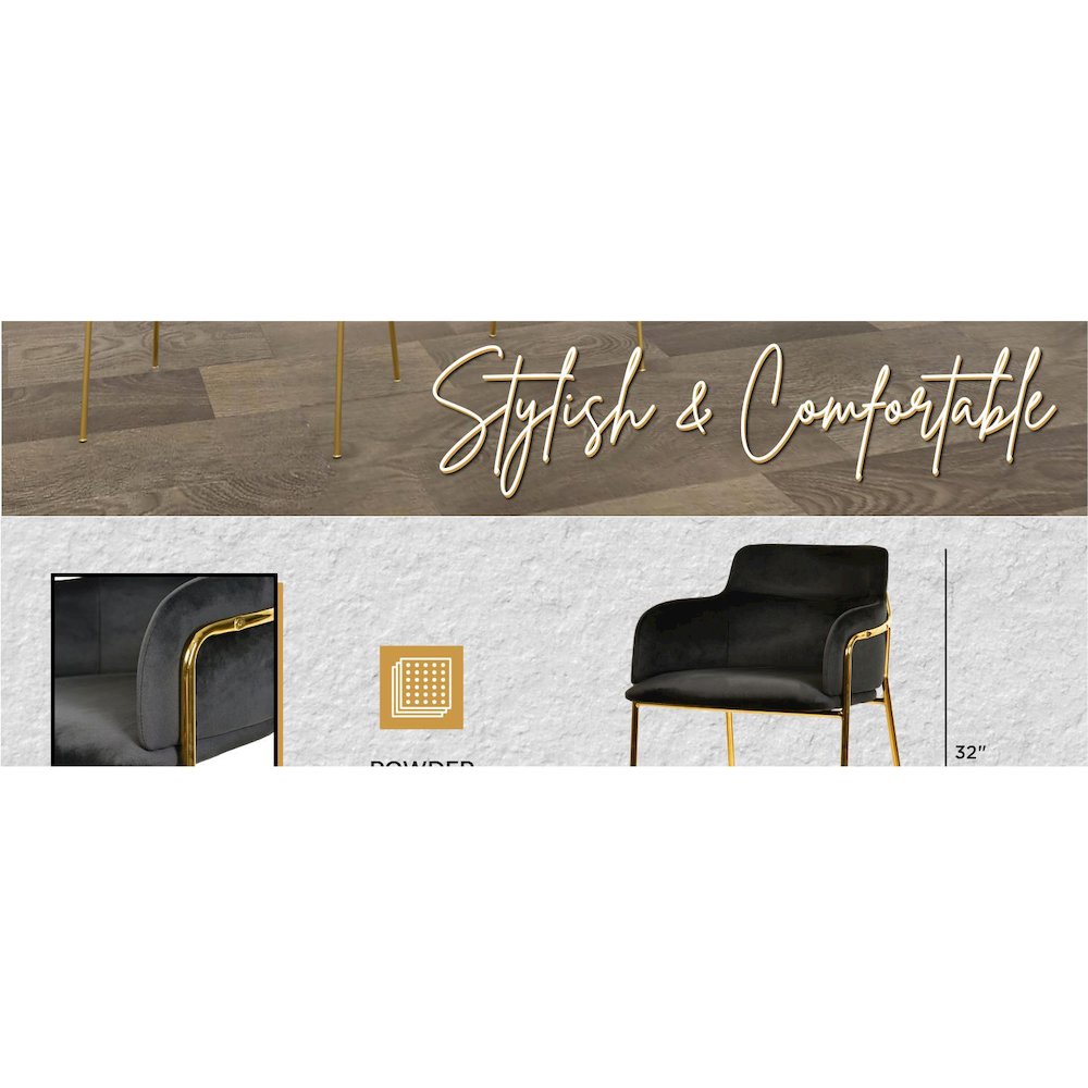 Lincoln Modern Mid-Century Upholstered Velvet Loveseat with Gold Frame