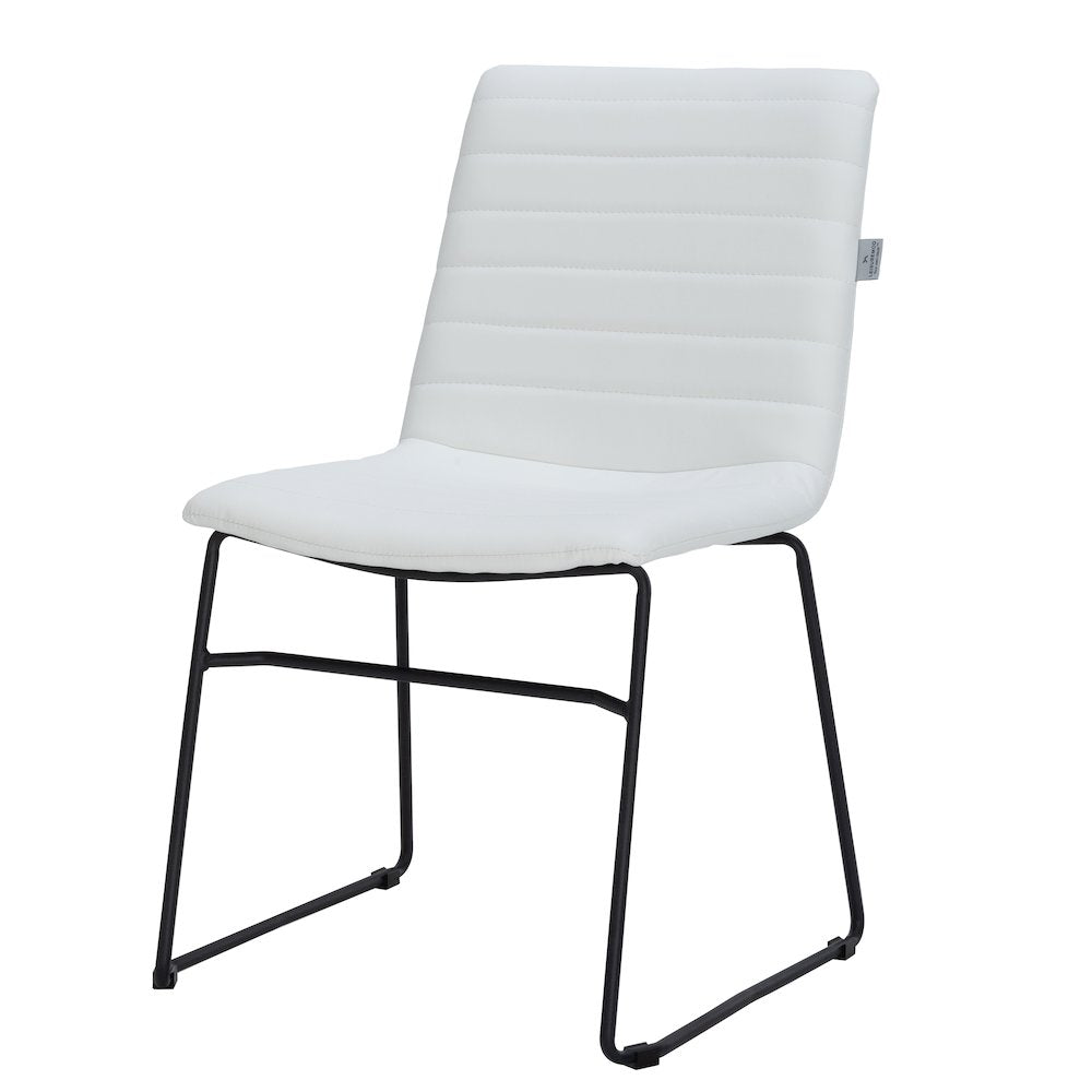 Zylar Series Office Guest Chair in White Leather
