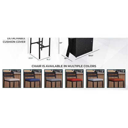 Aero Collection Modern Dining Chair in Charcoal