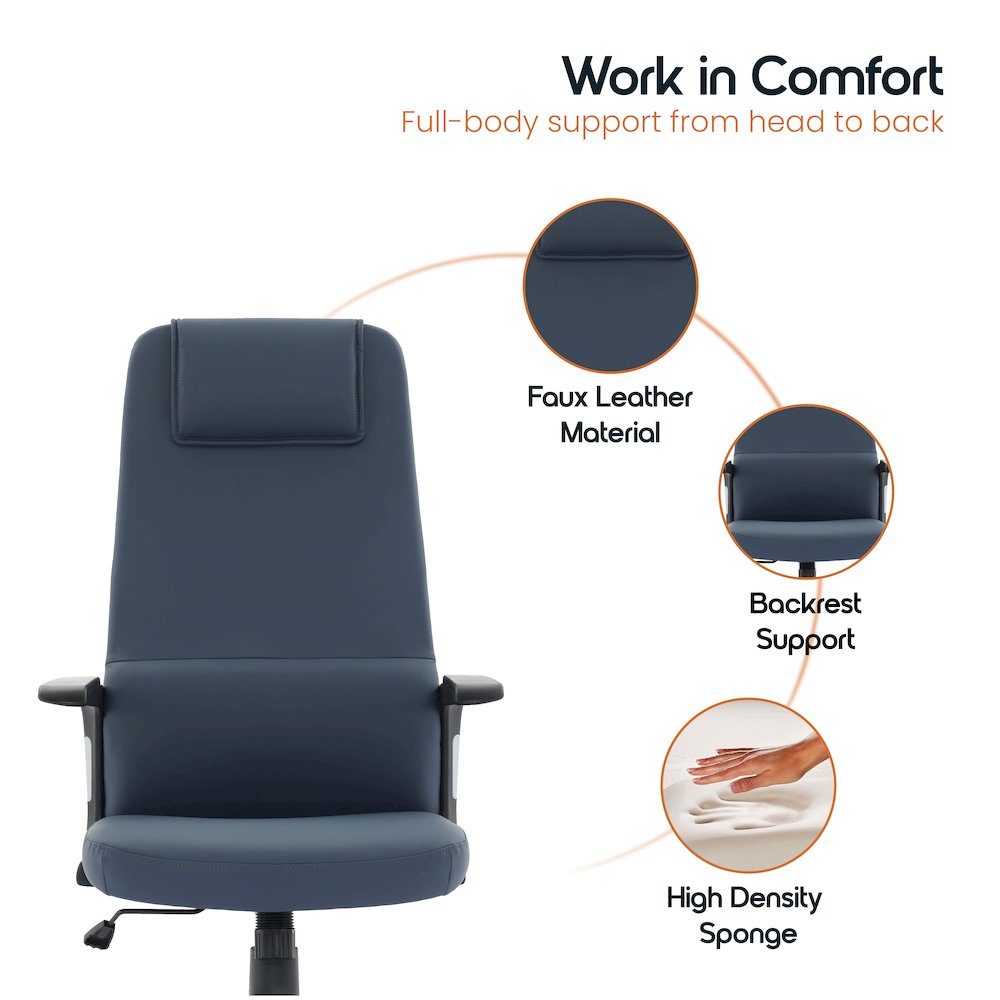 Nexa Collection Modern Office Chair In Blue